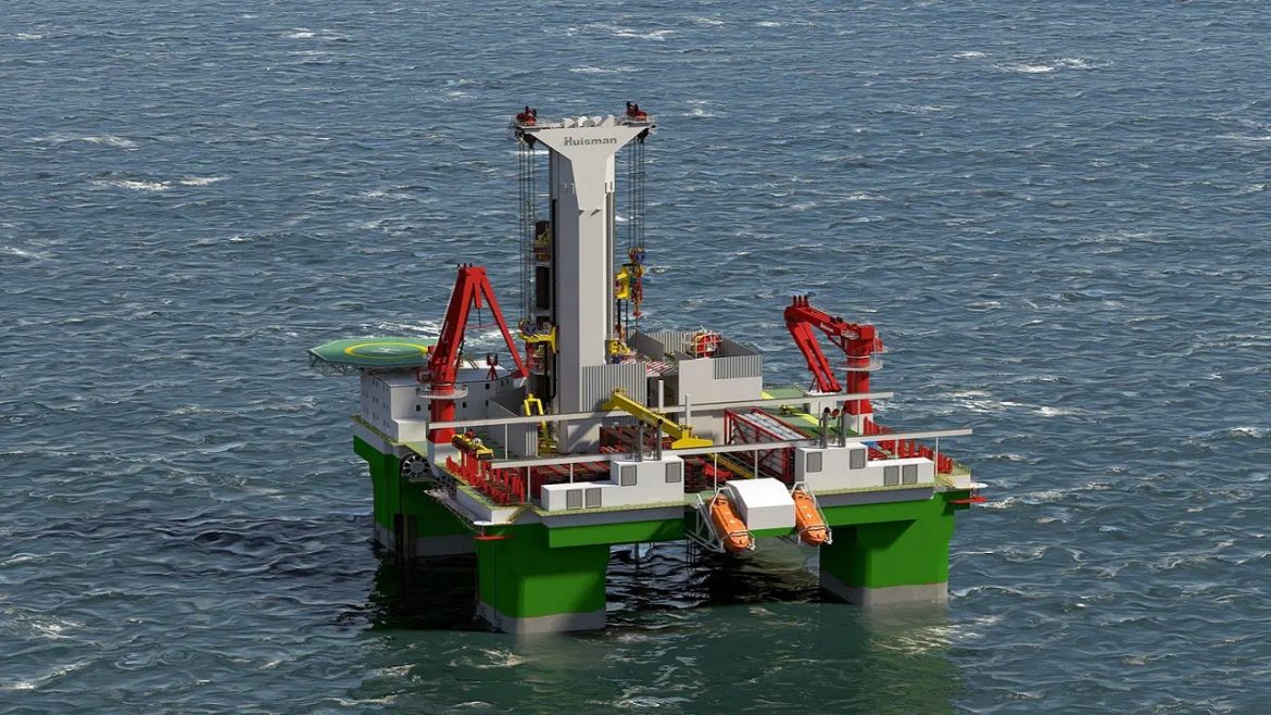 Huisman desenvolve nova plataforma de petróleo para ambientes agressivos com alternativa de energia eólica offshore