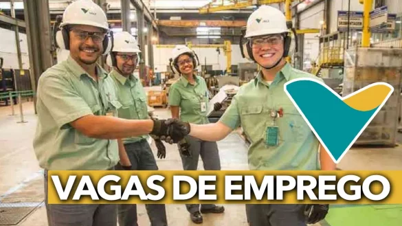 Mineradora Vale está com 212 vagas de emprego abertas para profissionais do PA, RJ, MG, ES, MA e muitos outros estados brasileiros