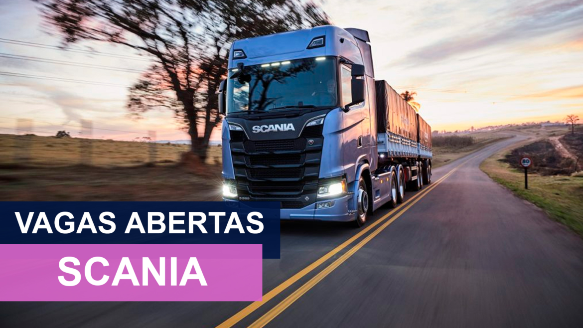A companhia de logística de transportes Scania, está disponibilizando vagas de emprego para quatro cargos no mercado nacional.