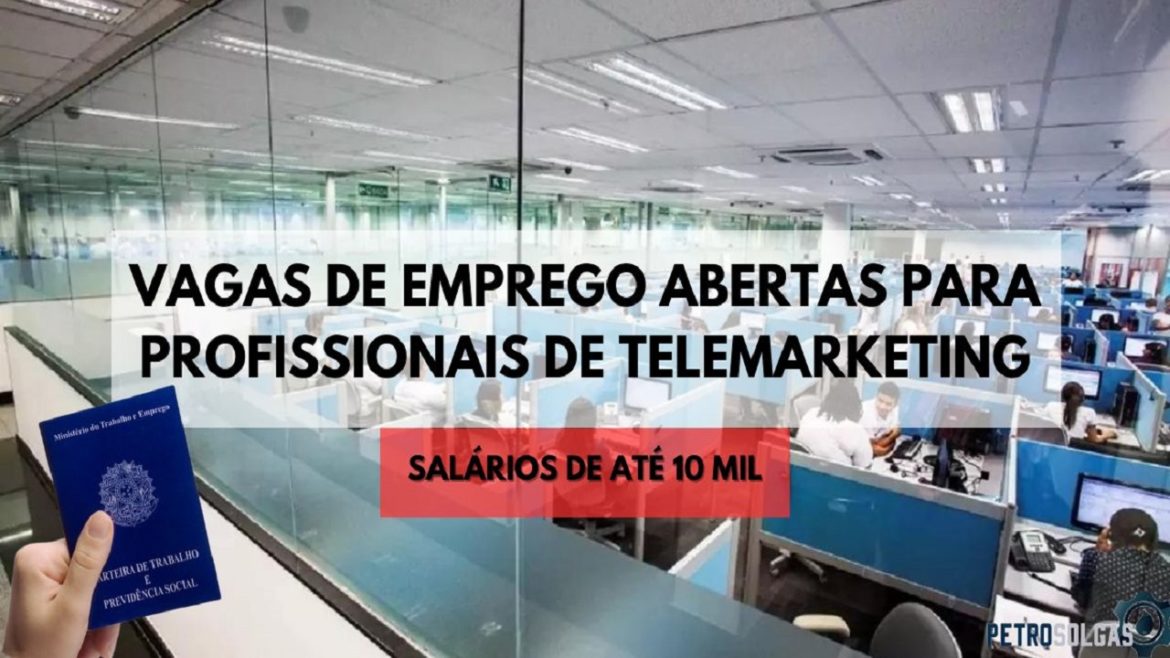 Mais de 3 mil vagas de emprego estão abertas para profissionais de telemarketing