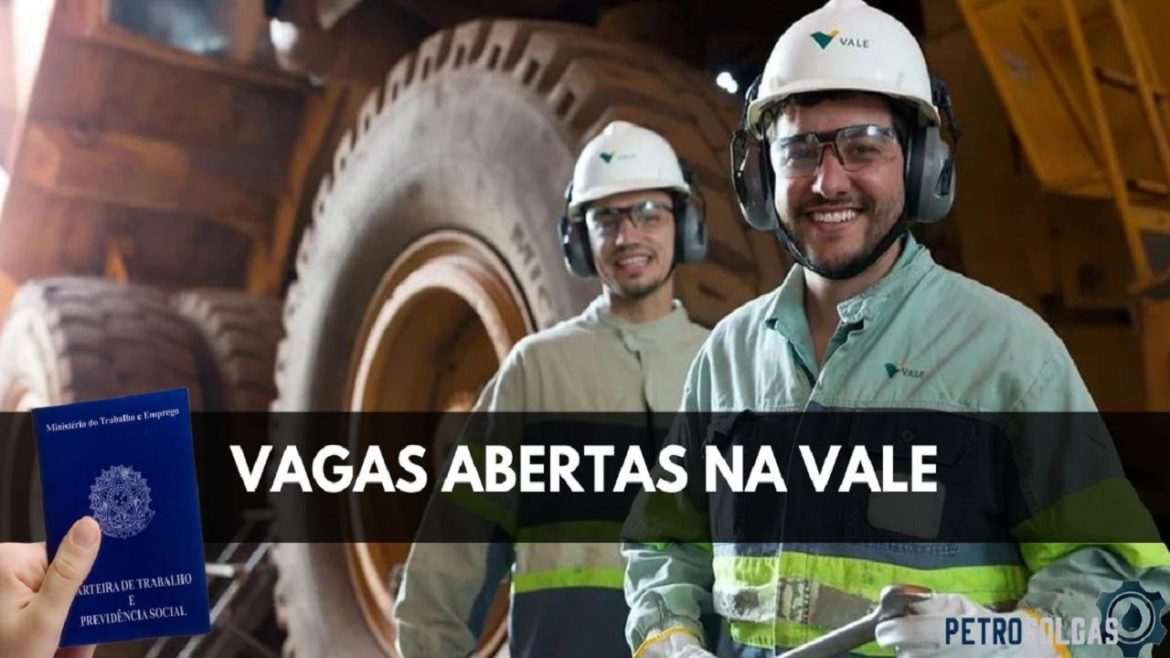 Mineradora Vale está com 174 vagas de emprego para profissionais de MG, PA, RJ, MA e outros estados