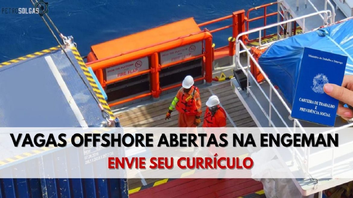 Engeman tem vagas de emprego offshore para Líder de Movimentação de Cargas, Torneiro Mecânico e Guindasteiro