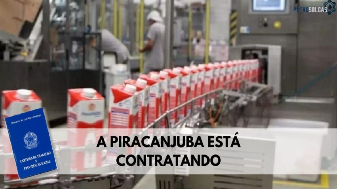 Piracanjuba está contratando mais de 40 profissionais para preencher vagas de emprego disponíveis