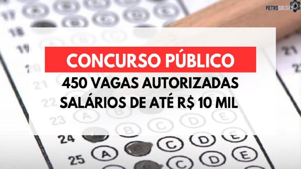 Autorizado novo concurso público para ocupar 450 vagas no serviço público com salários de até R$ 10 mil