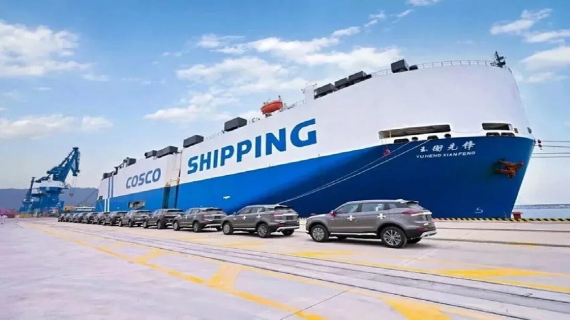 Chineses estão construindo frota de navios para transportar até 5 mil carros elétricos por vez