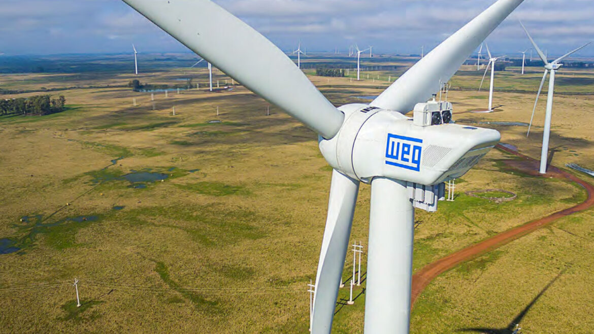 A Petrobras e a WEG firmaram uma parceria estratégica para desenvolver o maior aerogerador de energia eólica do Brasil.