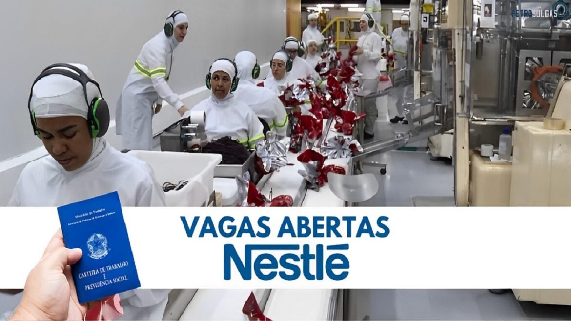 Nestlé, renomada empresa transnacional do setor de alimentos e bebidas, abre processo seletivo com 60 vagas de emprego