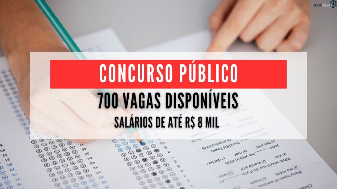 Concurso abre 700 vagas com salários de R$ 8 mil para profissionais com nível médio e técnico