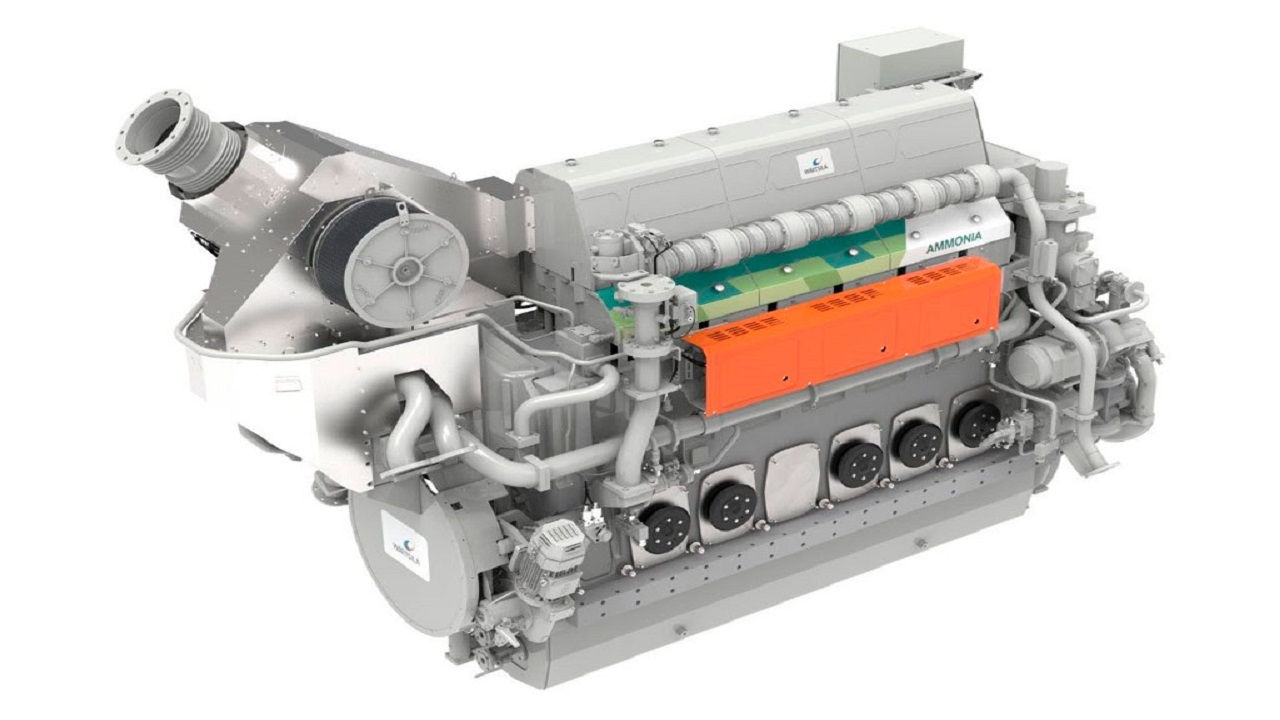 Wärtsilä apresenta o primeiro motor comercial de duplo combustível de amônia de 4 tempos