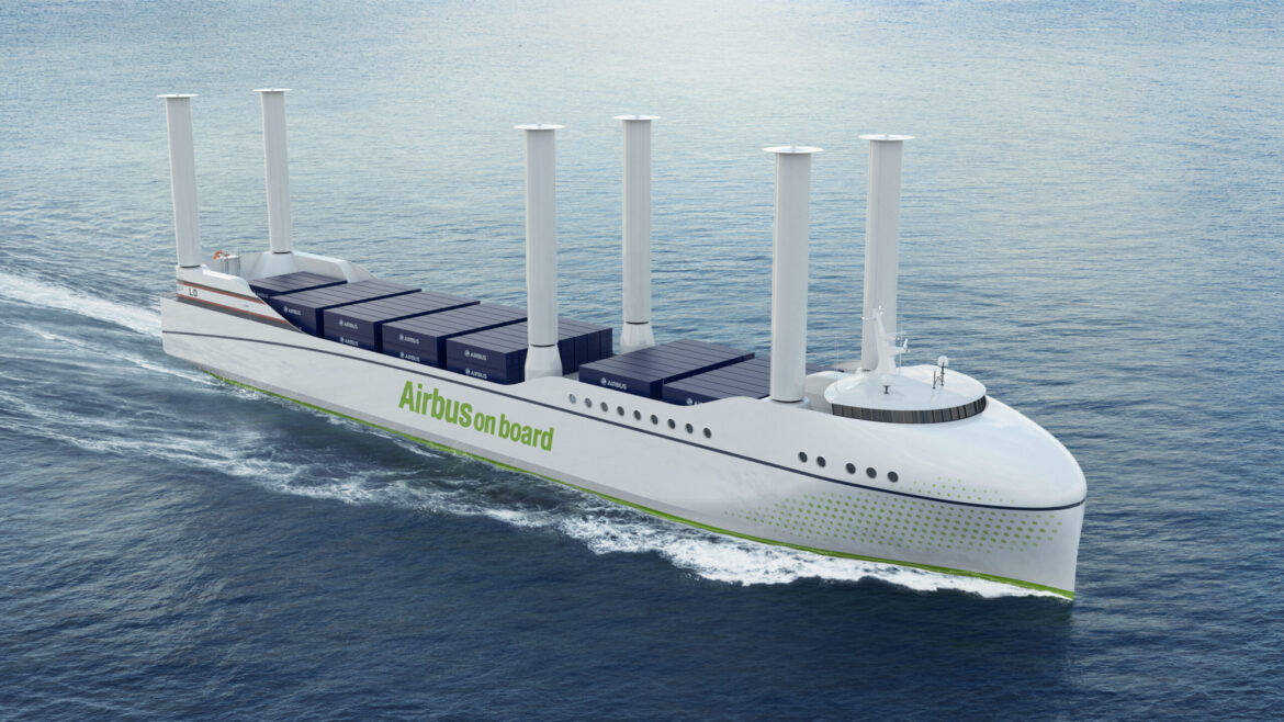 Os novos navios movidos a energia eólica também será uma resposta às crescentes preocupações ambientais no transporte naval.