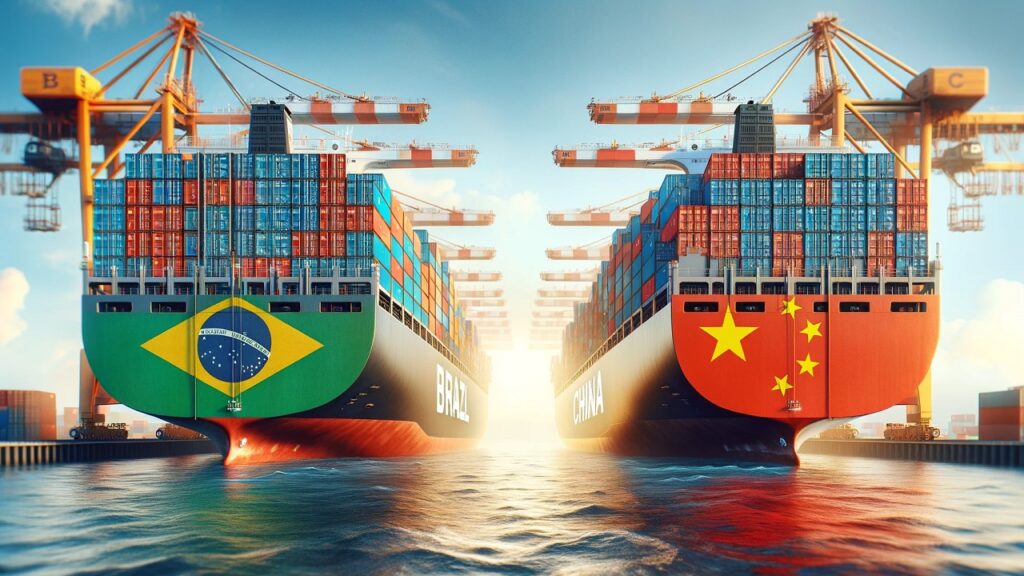 Boom comercial Brasil-China-crescimento surpreendente e superávit recorde no início do ano