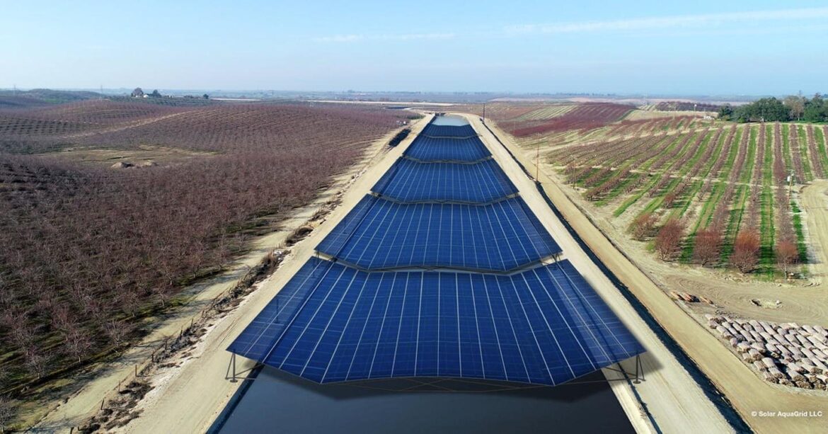 A implementação da energia solar ao longo do canal proporcionará uma quantidade significativa de eletricidade.