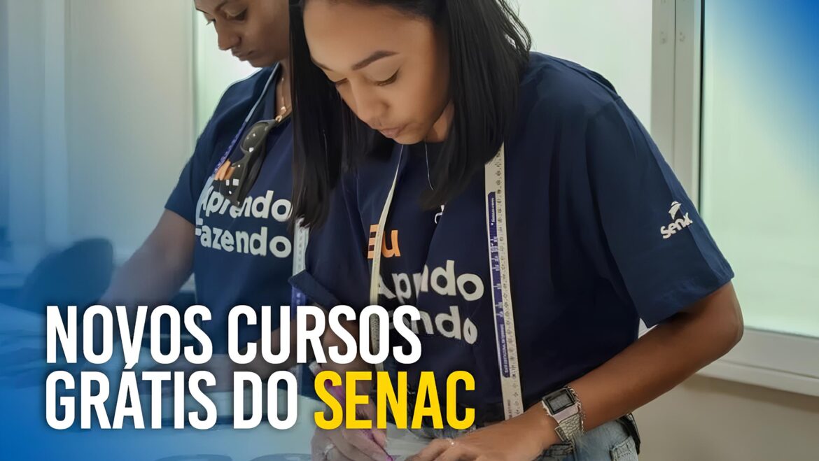 Senac está com inscrições abertas em 500 vagas para cursos gratuitos de design, marketing, tecnologia, saúde e outras categorias