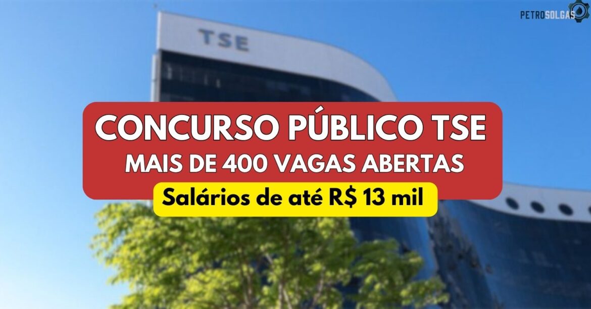 Trabalhe no TSE Novo concurso público disponibiliza mais de 400 vagas com salários de R$ 13 mil em todo o Brasil