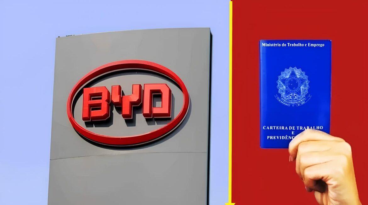 BYD, líder do setor de carros elétricos brasileiro, abre processo seletivo com mais de 100 vagas de emprego e salários de 15 mil reais!