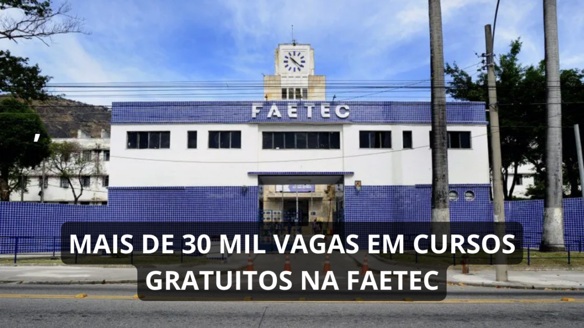 Faetec amplia horizontes com mais de 30 mil vagas em cursos gratuitos para qualificação profissional em diversas áreas no Rio de Janeiro.