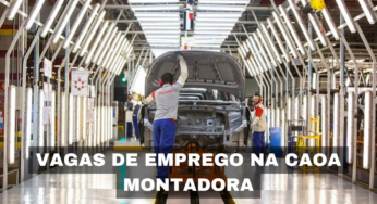 Vagas de emprego abertas na CAOA montadora! Essa é sua chance de trabalhar em um dos maiores polos automotivos do país! Confira aqui as oportunidades disponíveis